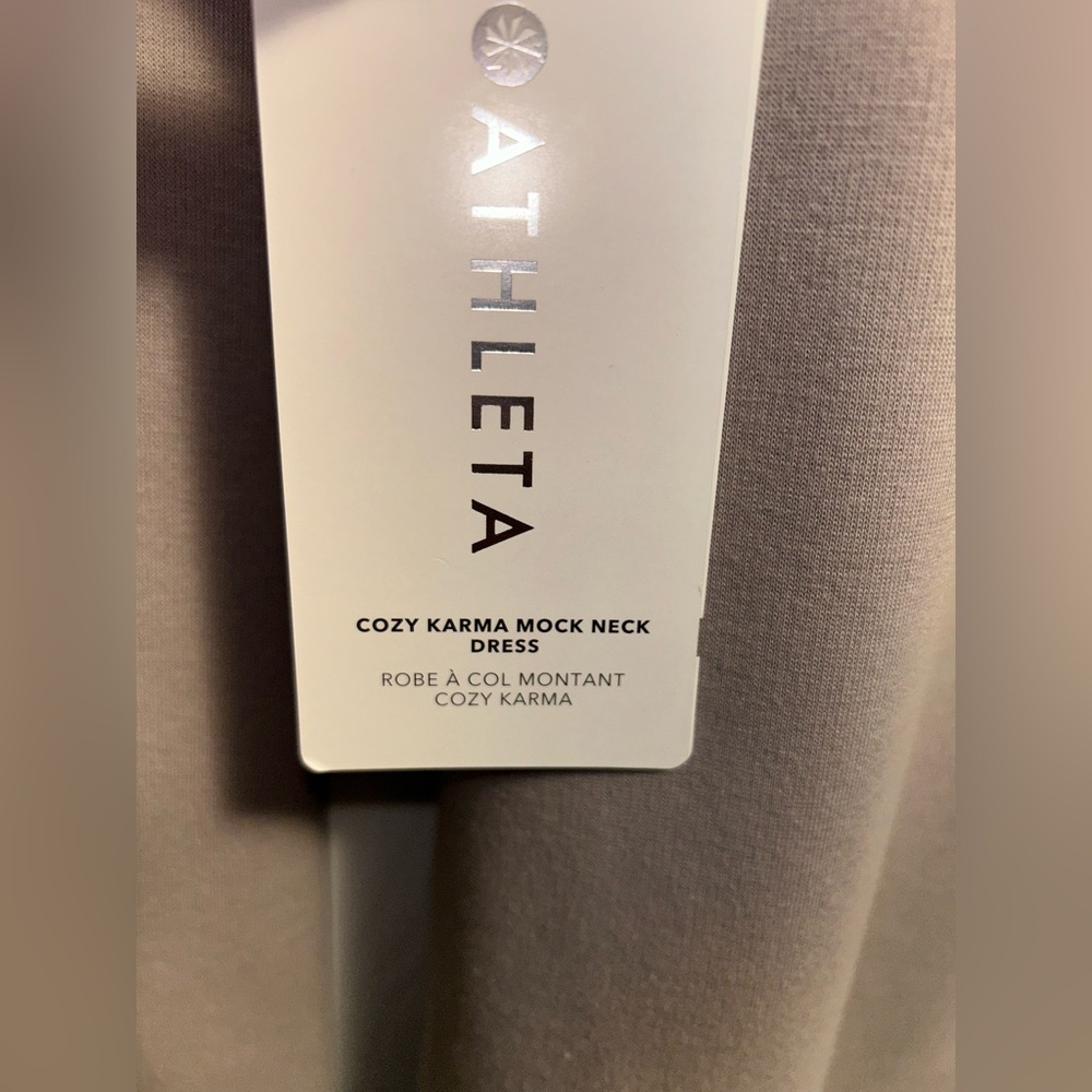 Athleta Cozy Karma Cowl Neck Dress In Mauve - Picture 6 of 8